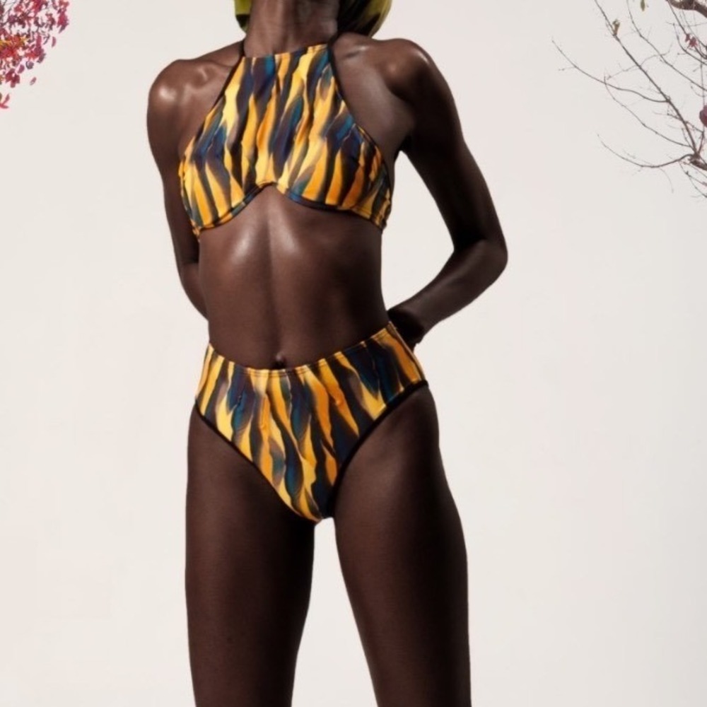 ANDREA IYAMAH NEW High Neck Two Piece Swimsuit Size Large